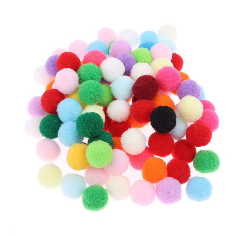 Mixed Color High Bounce Ball DIY Children's Kindergarten Creative Making Materials Colorful Small Hair Ball Plush Ball