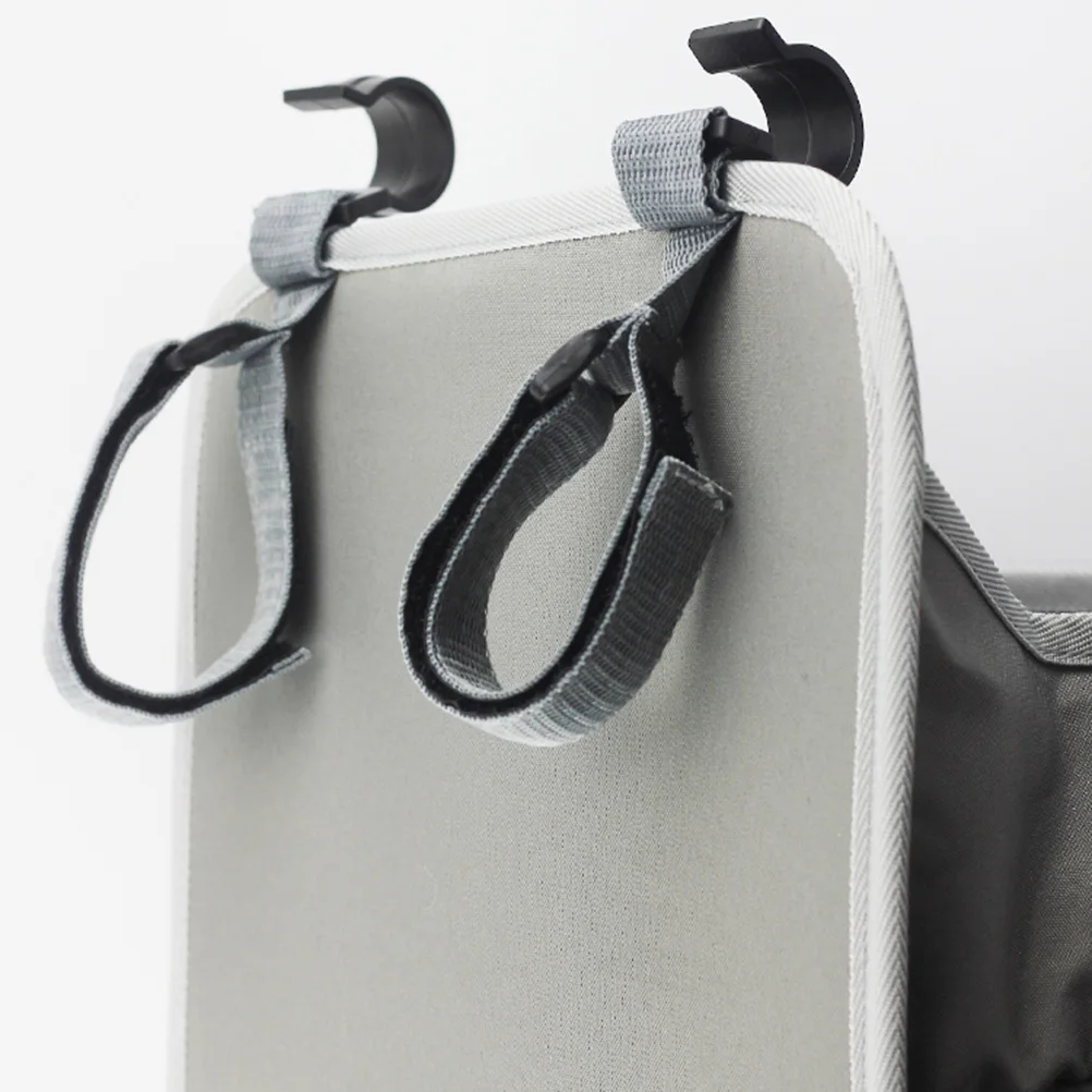 Creative Hanging Baby Bed Organizer Storage Bag for Crib Diapers Clothes Snacks 5Kg Load Capacity Grey Nursery Storage Bag