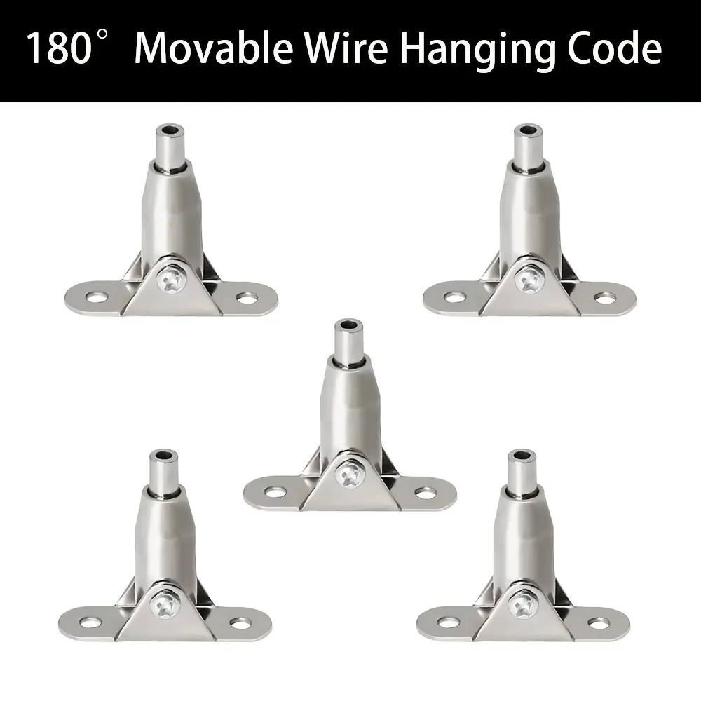 

5 шт. регулируемых кронштейнов 180° ° Крепежные элементы для рекламных табличек: стальной трос, фурнитура для подвесных конструкций