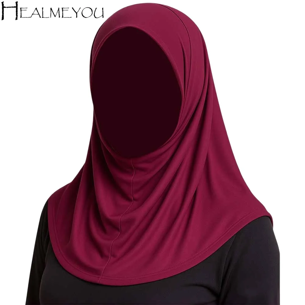 

India Hat Elegant Headband Hat Soft Simple Ramadan Hijab Head Cover Full Cover Islamic Headscarf Hair Accessories