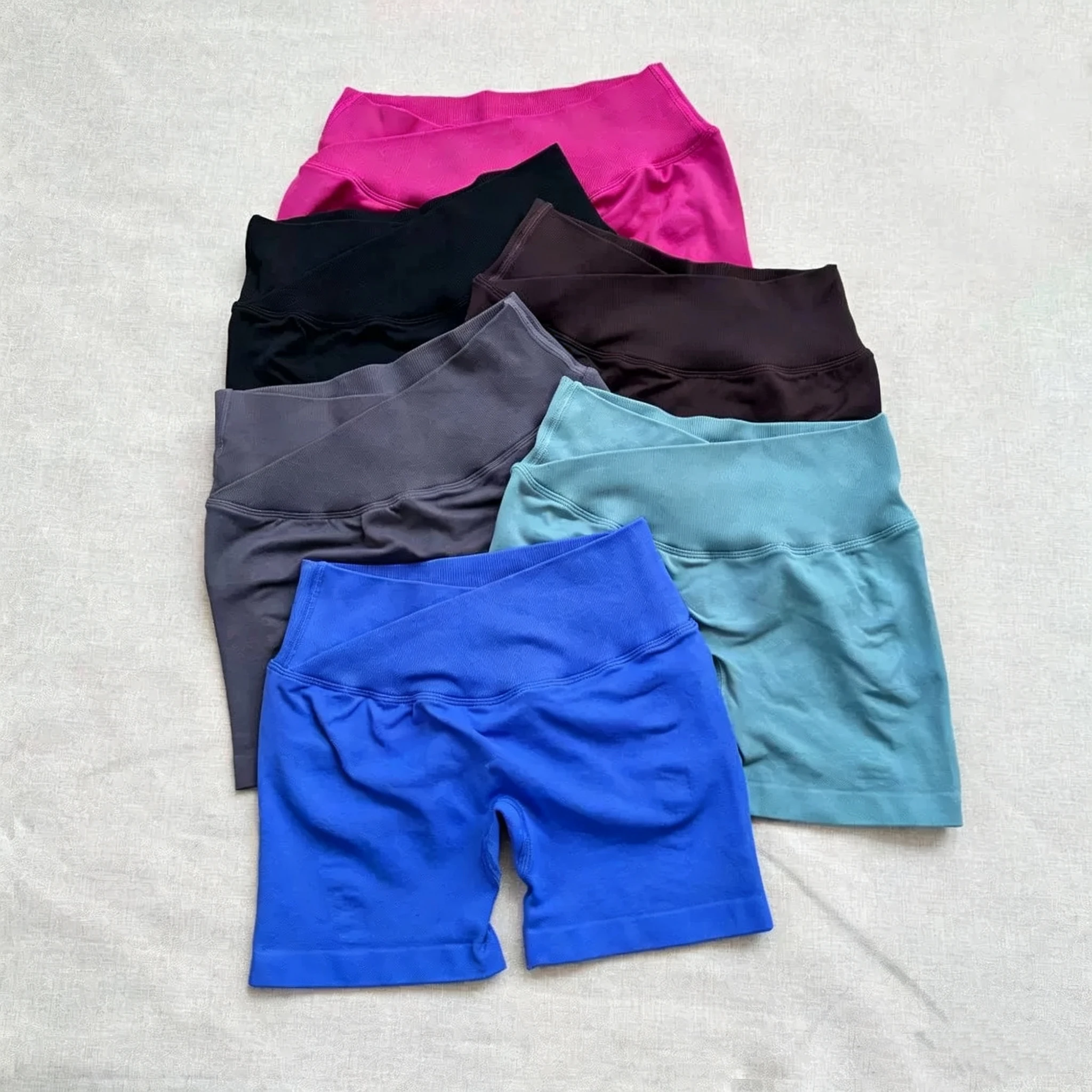 High-waisted Yoga Pants Fitness Pants Summer High Elasticity Thigh Training Peach Buttock Lifting Exercise Three-point Shorts
