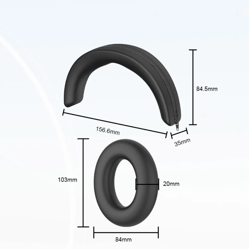 Sennheiser MOMENTUM 4 용 실리콘 헤드폰 빔, 부드러운 방진 이어폰 헤드밴드, 방수 먼지 방지 이어 패드 커버