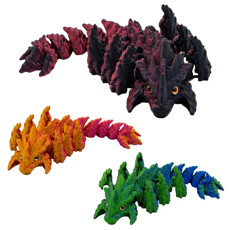 14.5 CM/20 CM Multi-color 3D Afdrukken Ornamenten Met Simulatie Oog Draaibaar Gelede Diermodel Home Office desktop Decor