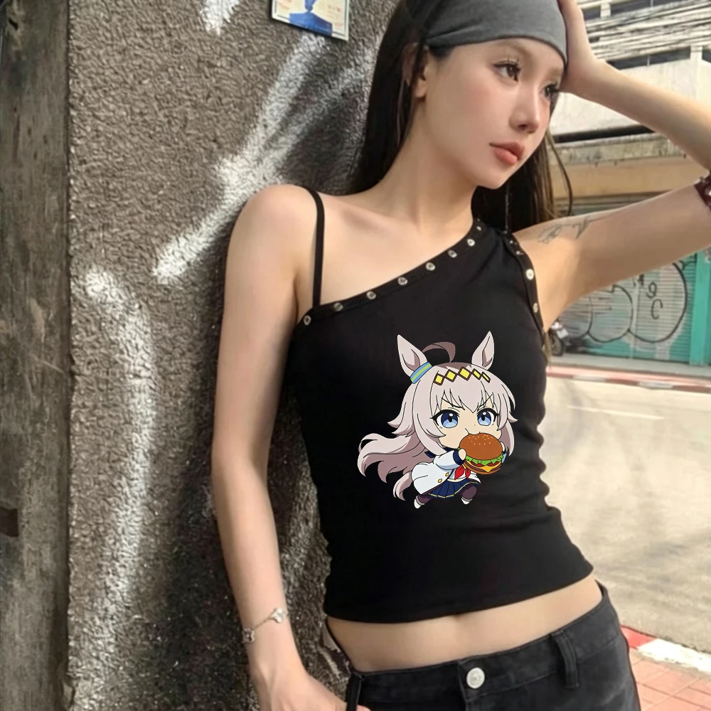 Umamusume Pretty Derby crop top teen y2k manga 2000s shirt summer baddie korean fashion emo