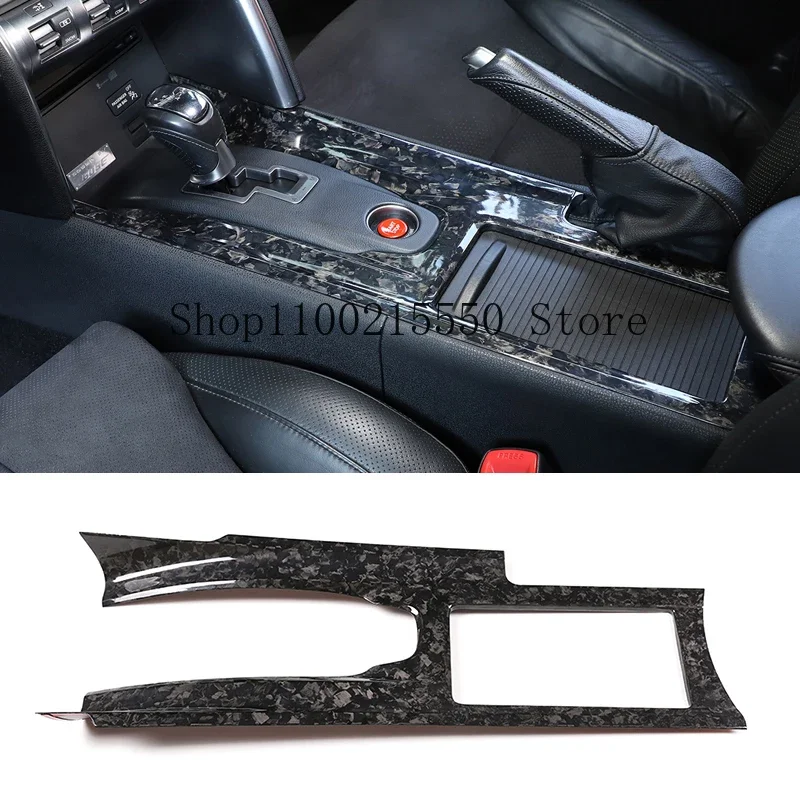 For Nissan GTR R35 2008-2016 Accessories Interior Real Carbon Fiber Car Center Console Water Cup Panel Gear Frame Trim Cover