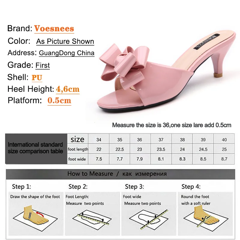 Slippers Female Summer 2022 New Outside Wear Korean version of high heel Medium Heel Thin Heel Bow Fishmouth one word sandals