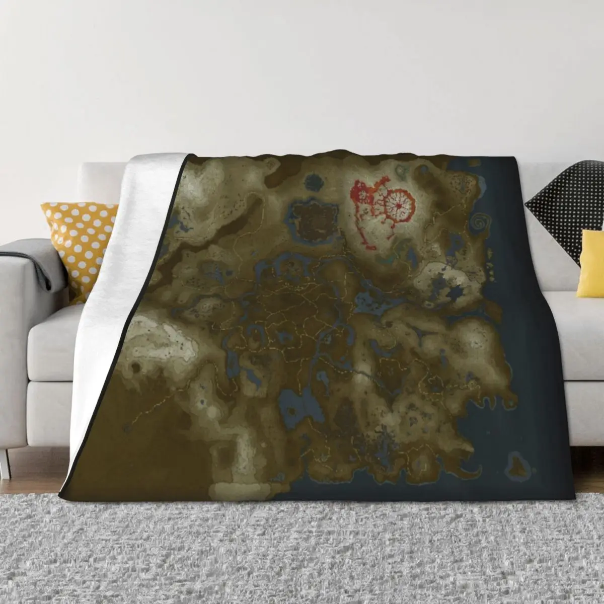

LoZ BOTW Map Throw Blanket Blankets For Bed Decorative Sofa Decorative Beds Beautifuls Blankets