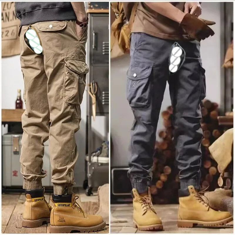 

Outdoor Sex Pants Open Crotch Overalls Men's Casual Pants High Street Tactical Charge Mountain Trousers Baggy Cargo Streetwear