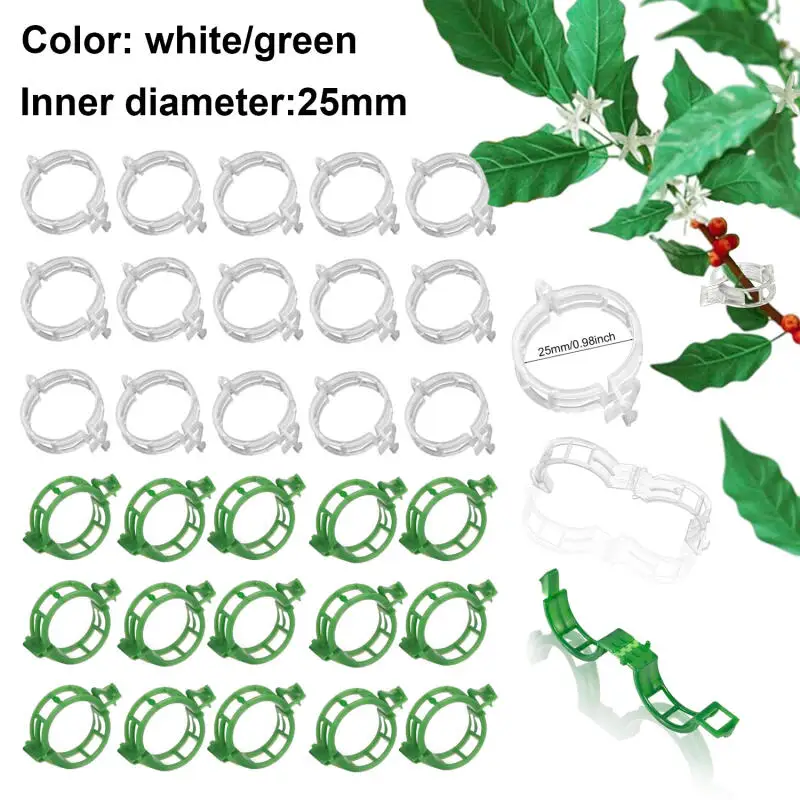 10-100PCS Reusable Plant Clips Tomato Support Vines Fixing Garden Vegetable Grafting Tools for Orchard Indoor Outdoor Plants