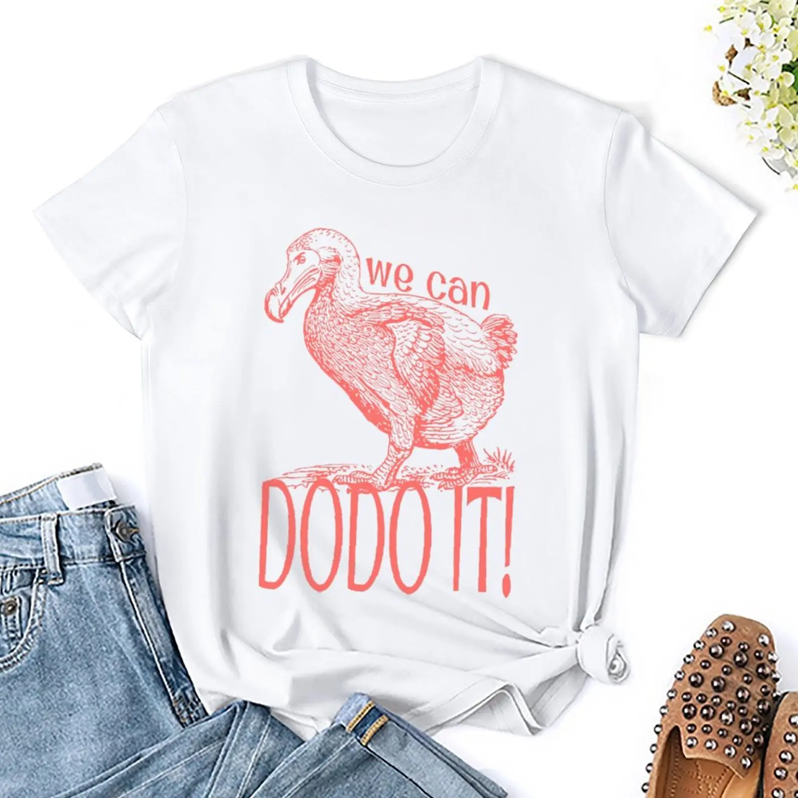 Round Neck Dodo Bird Extinct Animal We Can Dodo It Fun T-shirt  Move Tshirt Unique Funny Aactivity Competition