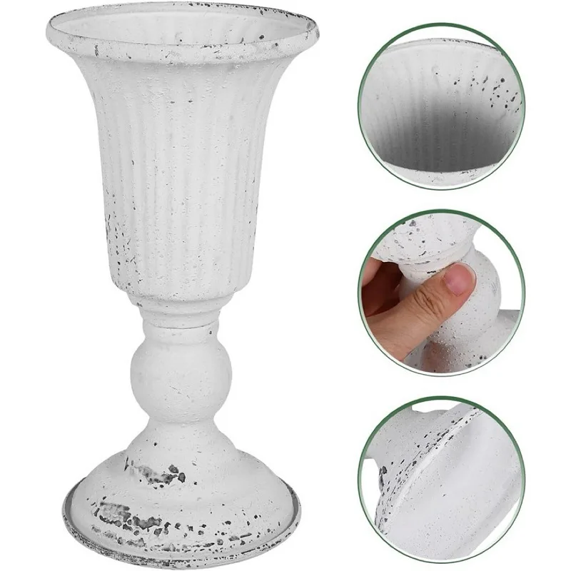 Factory Direct Compatible with American Pastoral Style Tall Pot Garden Outdoor White Flower Decoration