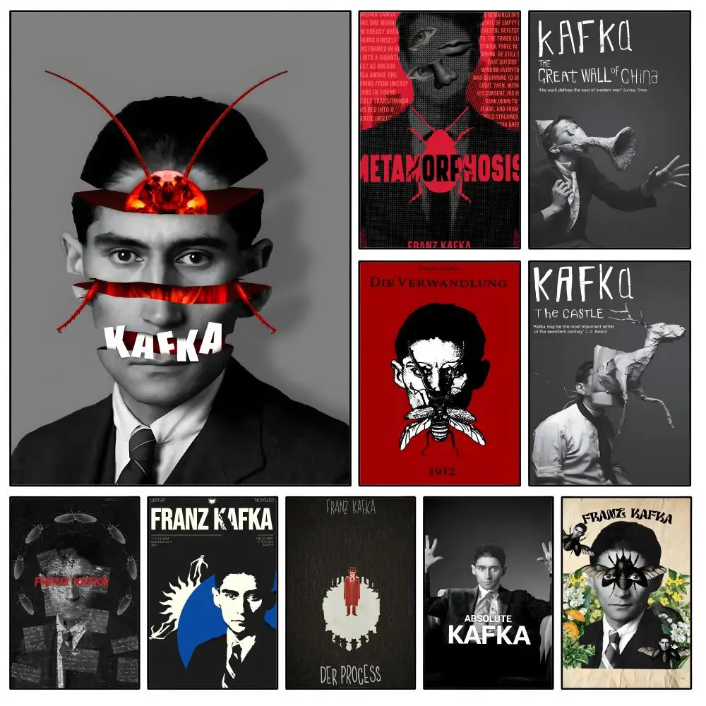 Literature Franz Kafka Dark Academia Poster Waterproof HD Modern Peel And Stick Wall Decor Bedroom Living Room Dorm Office
