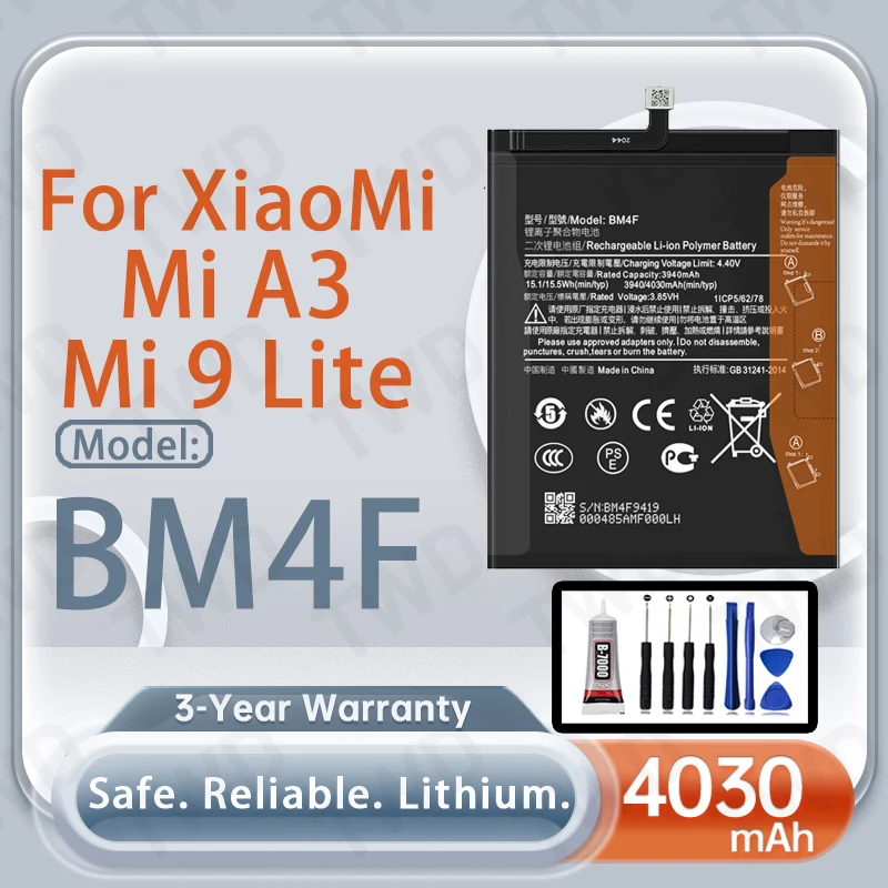 

BM4F Battery For XIAOMI Mi A3/Mi 9 Lite Batteries New High Quanlity+Free Tools