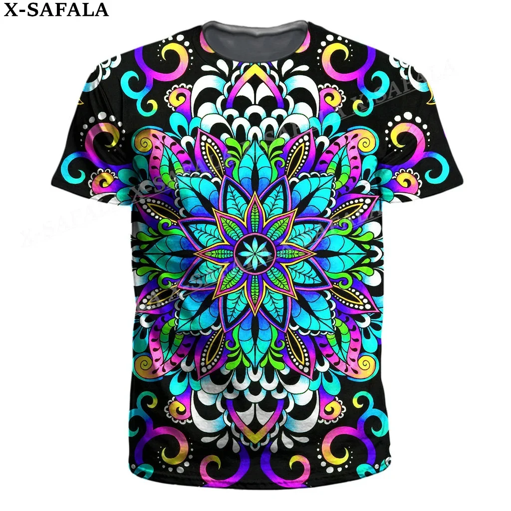 Trippy Psychedelic Mushroom Fungus Hippy 3D Printed Short Sleeve T-shirt Summer Round Neck Men Female Casual Top Tee-1