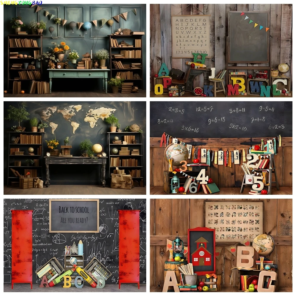 

Children Back to School Photography Backdrop Children Black Blackboard Pencil Graduation Kids Portraits Background Photo Studio