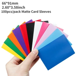 100PCS 66x91mm Matte Card Sleeves Standard Size TCG Trading Cards Protector for Tarot Shield Board Games Magical Cover PKM