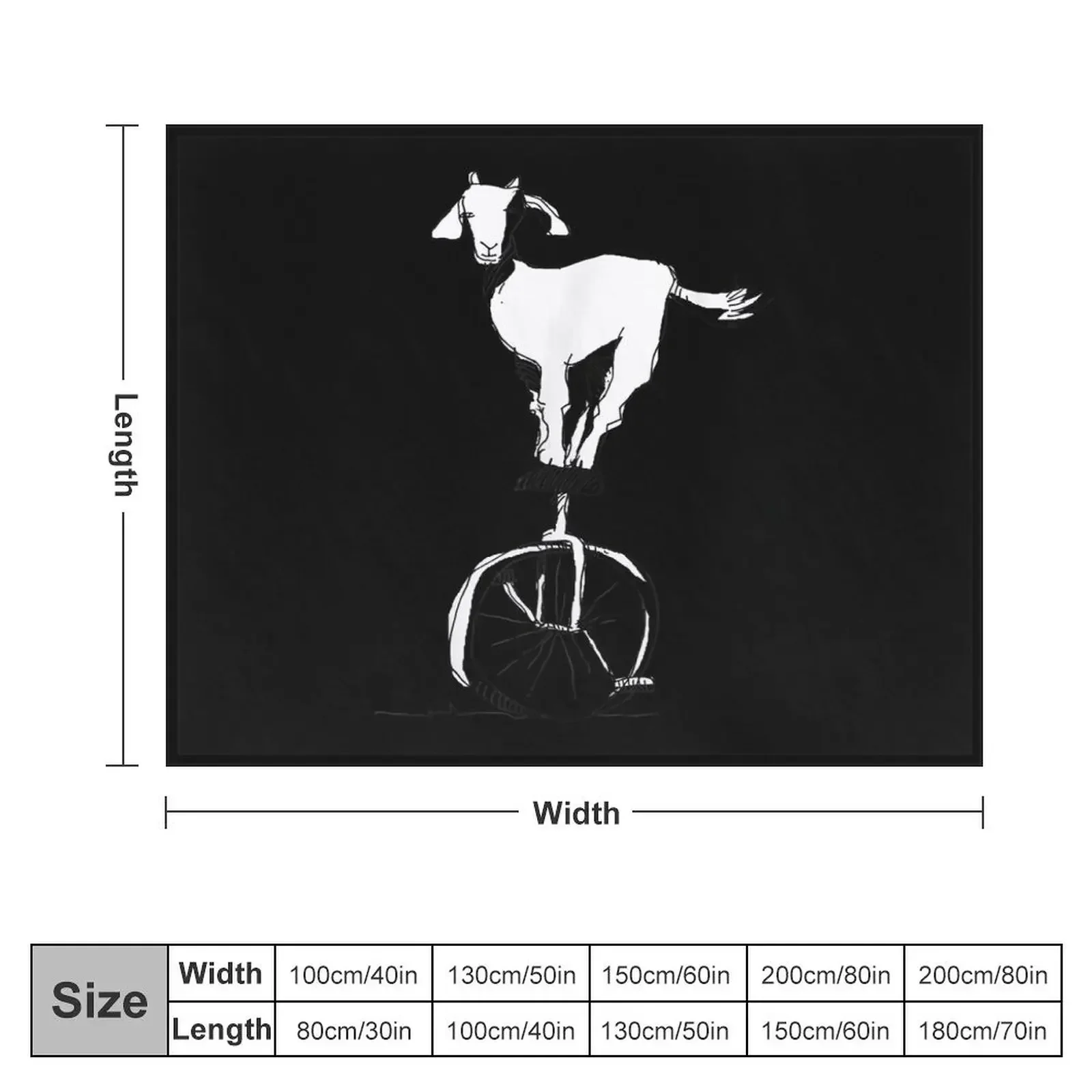 Goat On A Unicycle Funny Circus Animal Lovers Throw Blanket Blankets For Bed Heavy Thins Blankets