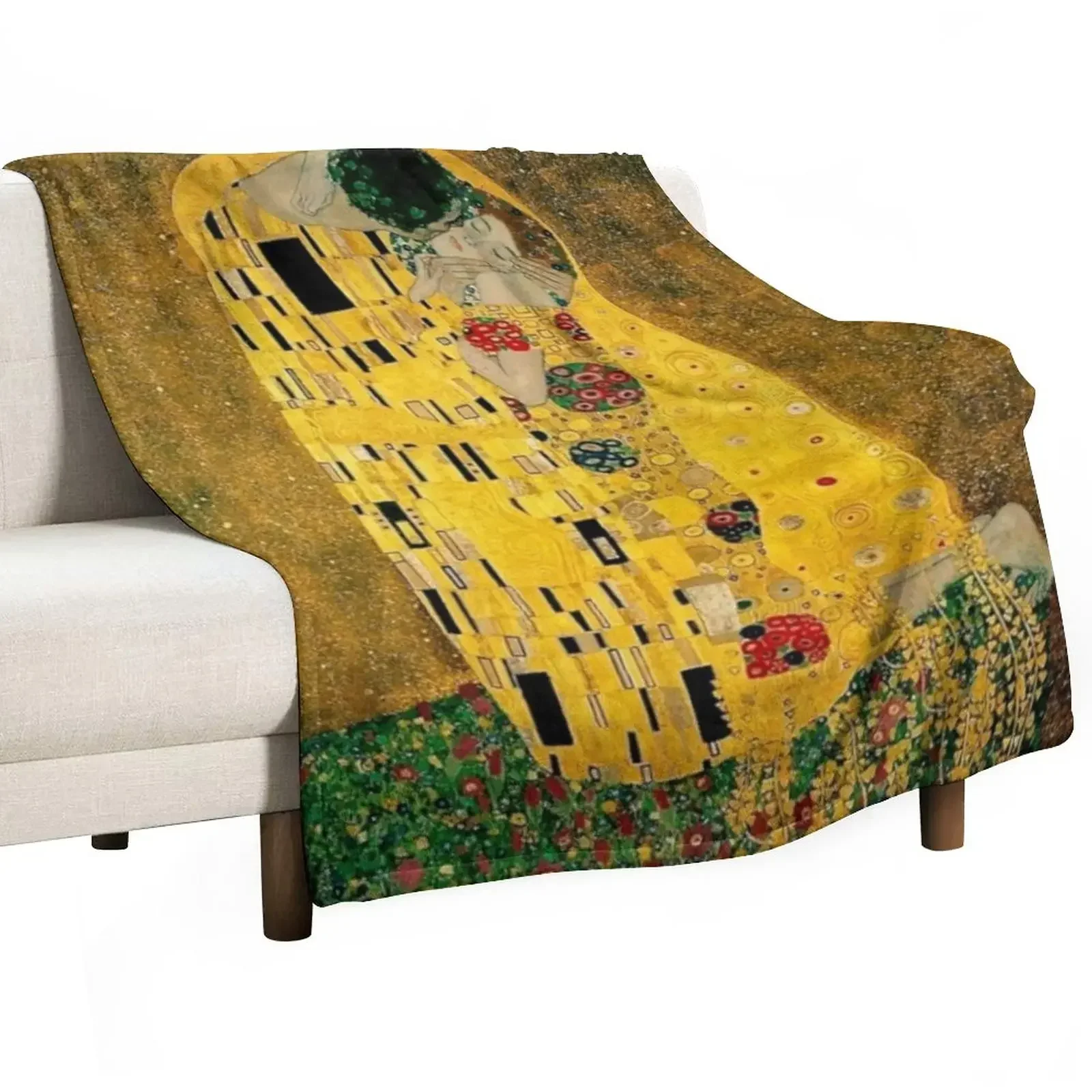 

The Kiss by Gustav Klimt|Liebespaar - The Lovers Throw Blanket Heavy Soft Beds Warm Blankets