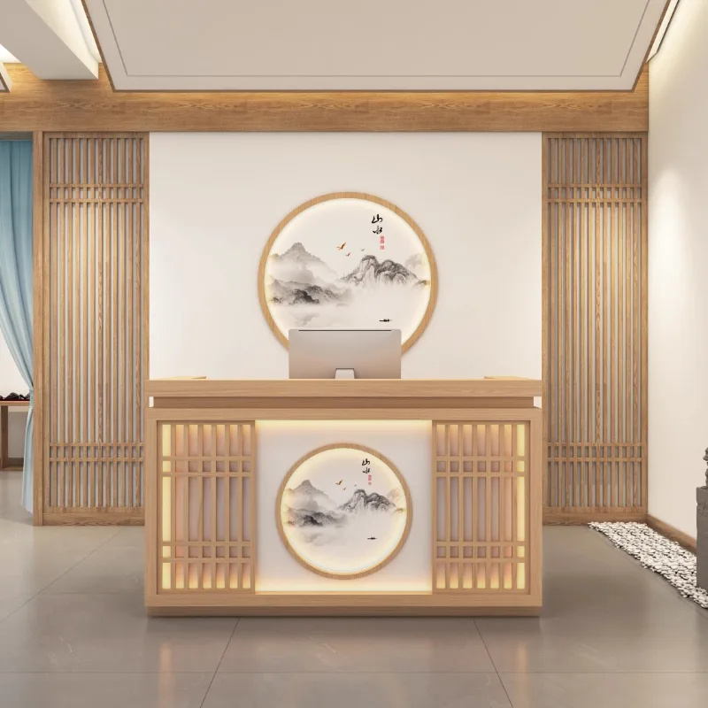 

Стойки для салона красоты Коммерческий бизнес Элегантный дизайнер Современные стойки регистрации Простая мебель Theke Rezeption