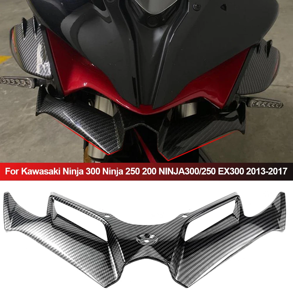 Motorcycle Winglet Aerodynamic Wing Kit Spoiler Motor Accessories For KawasakiNinja 300 Ninja250 NINJA300/250 EX300 2013-2017