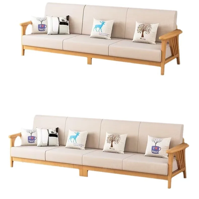 

Nordic, solid wood, sofa combination, simple, modern, small apartment, household