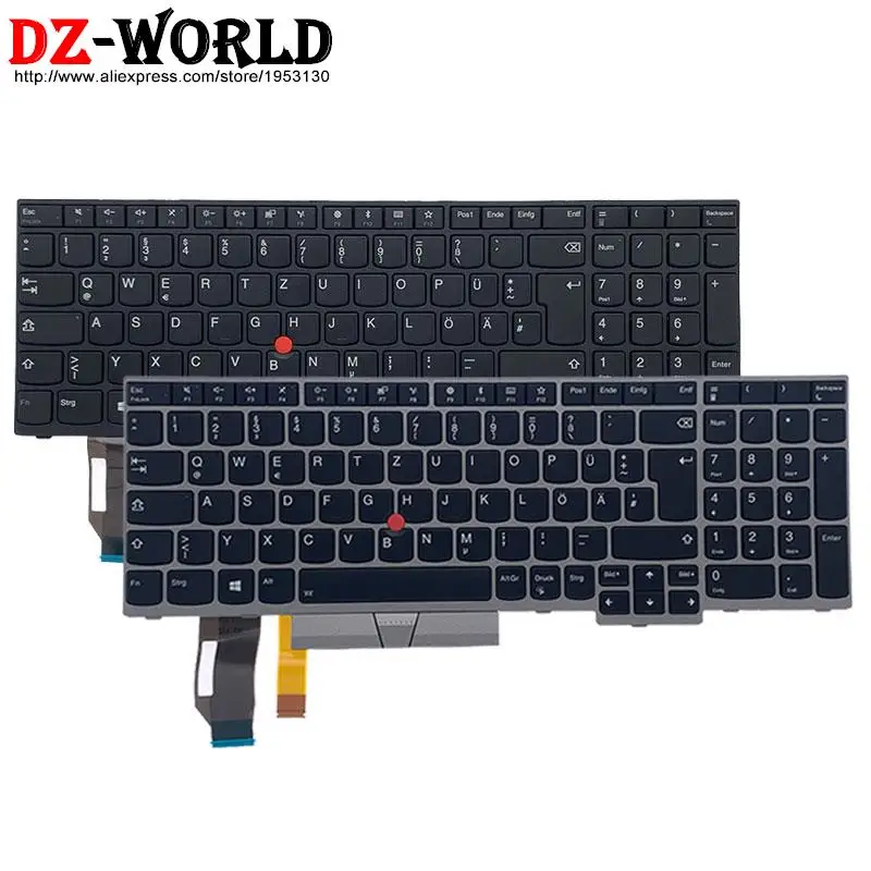 

DE German Backlit Keyboard for Lenovo Thinkpad E580 E585 E590 E595 T590 P53S L580 L590 P52 P72 P53 P73 Laptop 01YN712 01YN672