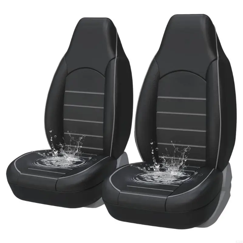 M76E Strukturierter Look Autositzbezug Kissen Universelle PU-Ledermatte für sicheres Fahren – Detail 9