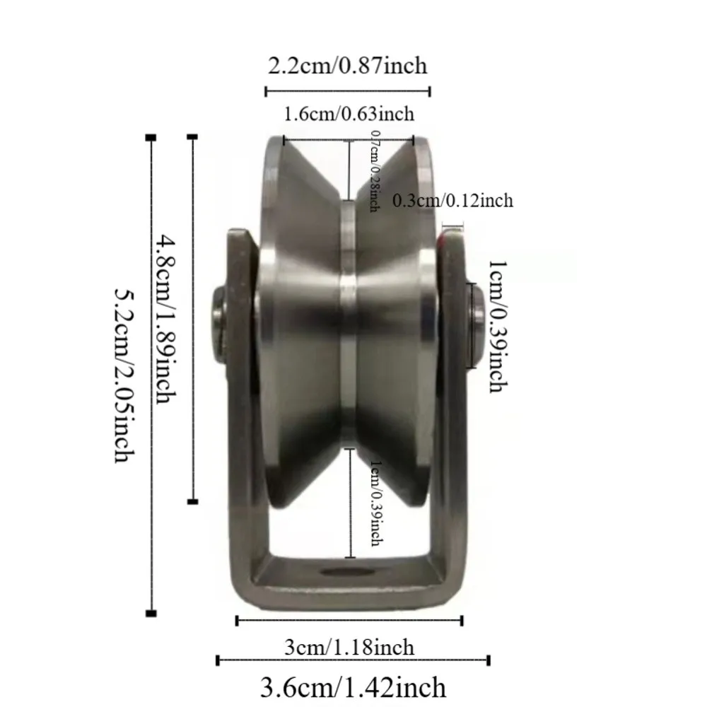 Zwaar uitgevoerde V-groefkatrol Corrosiebestendig Industriële kwaliteit V-schuifpoortrolwiel Eenvoudig te installeren Soepel rollen
