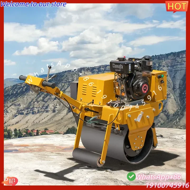 2026 Small Construction Machinery 325kg Walk Behind Single Drum Vibratory Road Roller Compactor for Asphalt and Soil