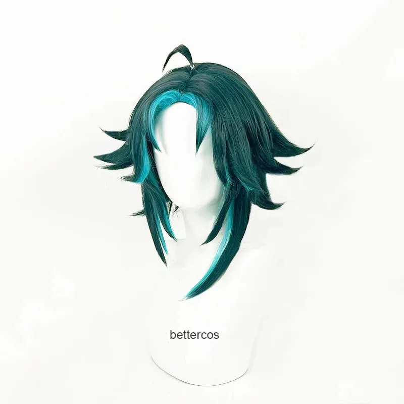 40 سنتيمتر لعبة تأثير تأثيري شياو الشعر الأخضر القصير مع ملصقات حلقة مقاومة للحرارة الاصطناعية شعر مستعار للحفلات + غطاء شعر مستعار VM. ;65;'FJ7 #3