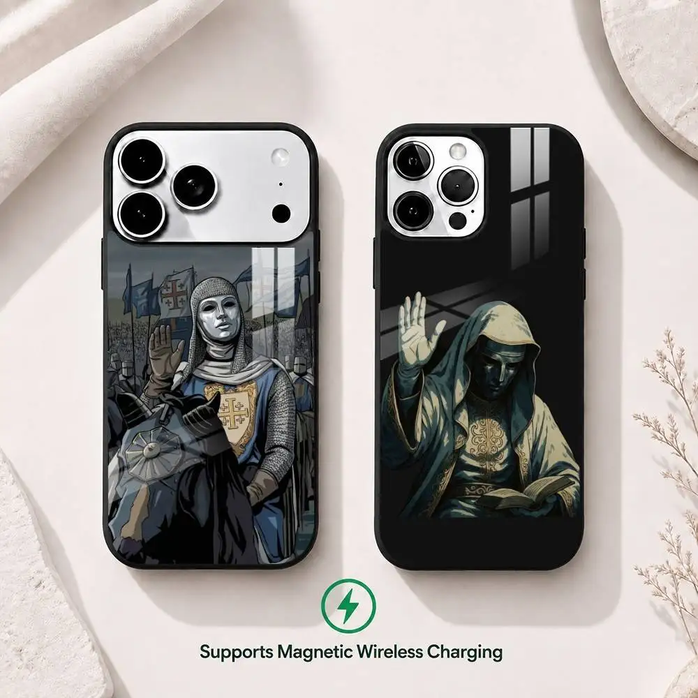 

B-Baldwin IV of Jerusalem Phone Case For iPhone17,16,15,14,13,12,11 Plus,Pro Supports Magnetic Wireless Charging