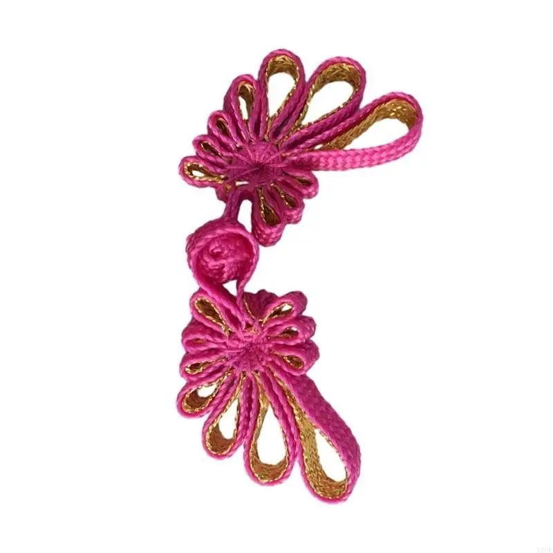 1Pair Chinese Cheongsam Buckle Traditionele knoopbevestiging Bloemvorm Knoop Knoop Knopen Diy Kleding Decoratief accessoire Y08E