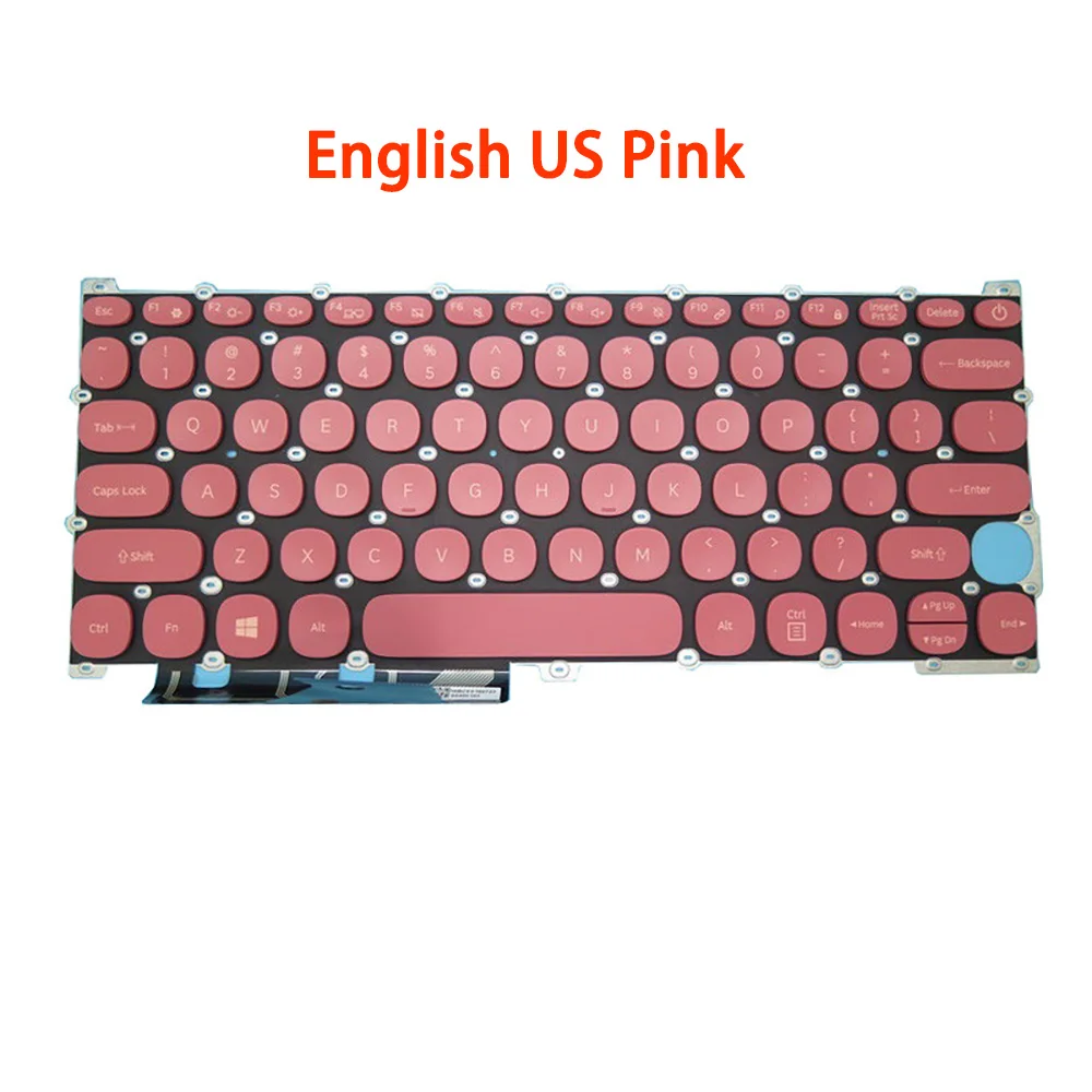 Laptop Keyboard For Samsung NP530XBB 530XBB English US Brazil BR Korea KR BA59-04354A Without Frame Pink Gray New