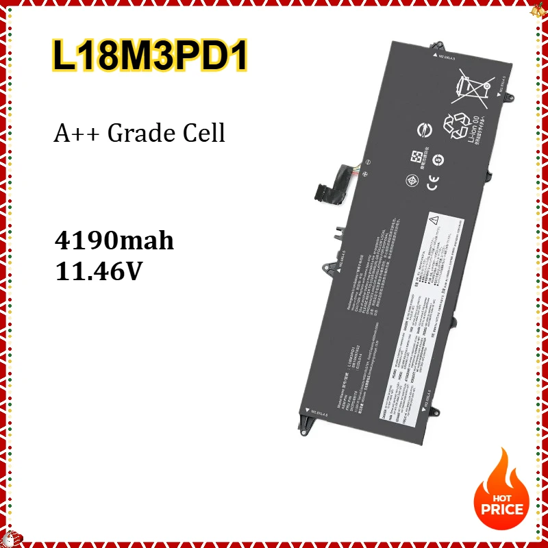 L18M3PD1 L18C3PD2 Battery For Lenovo ThinkPad T14S T490S T495S Series L18C3PD1 L18L3PD1 L18M3PD2 02DL013 02DL01 57WH