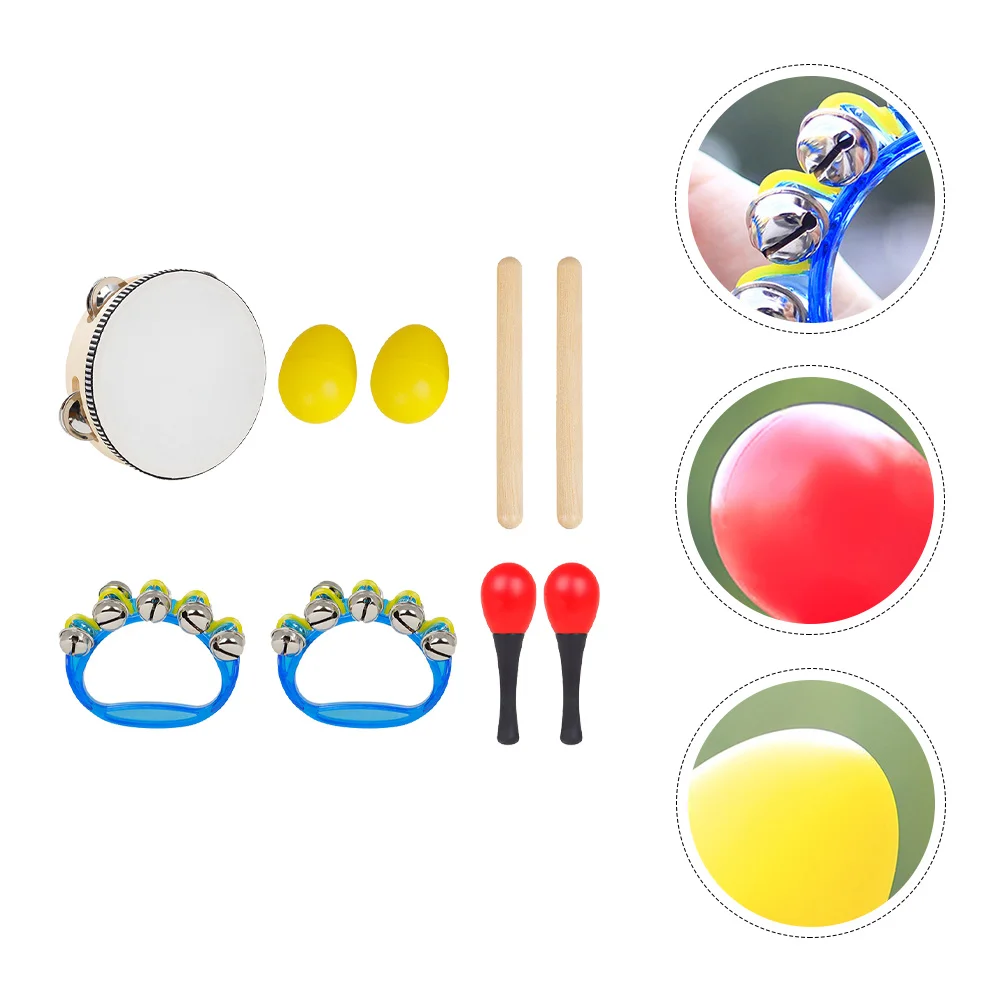 5 unids/set instrumento Musical bebé mano agitar campana instrumentos juguetes para niños percusión educativa