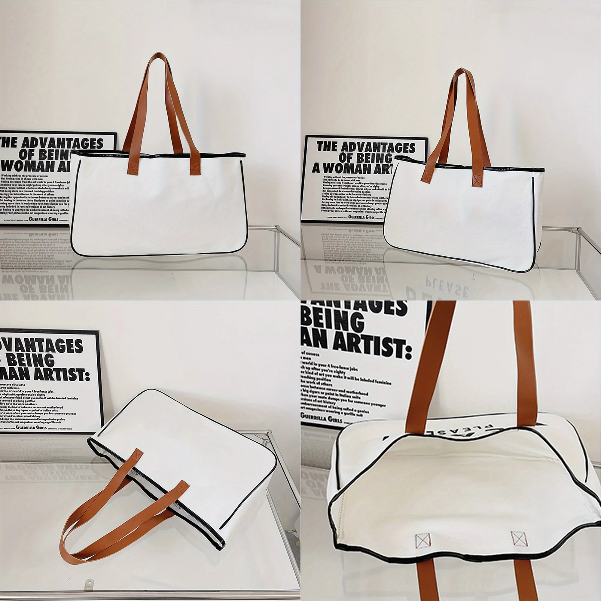 حقيبة حمل ملونة من دونالد ترامب ، حقيبة كتف ، حقيبة شاطئ قماشية ، سعة كبيرة ، هدية إبداعية للتسوق كاجوال ، طباعة ،