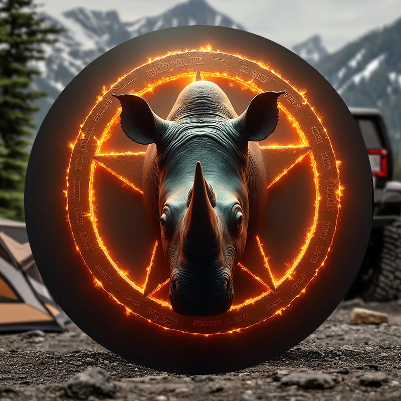 1pc Fashion Printed Design Exquisite Tire Cover, Available In 28, 30, 32, 34+ Sizes For Cars, Trucks, RVs, Etc., Outdoor Travel