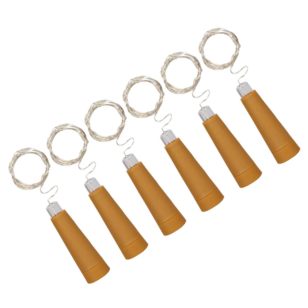 6 قطعة زجاجة النبيذ LED سلسلة أضواء البلاستيك الزخرفية قابلة لإعادة الاستخدام مصباح الحفلات سلسلة ضوء ديكور عيد الميلاد في الهواء الطلق حديقة وميض #3