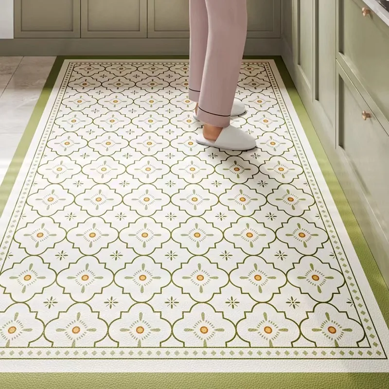 PVC Kitchen Mat Home Waterproof Non-slip Foot Mats Simple Balcony Entrance Decor Carpet Oil-proof & Dirt-resistant Rugs Tapis 러그