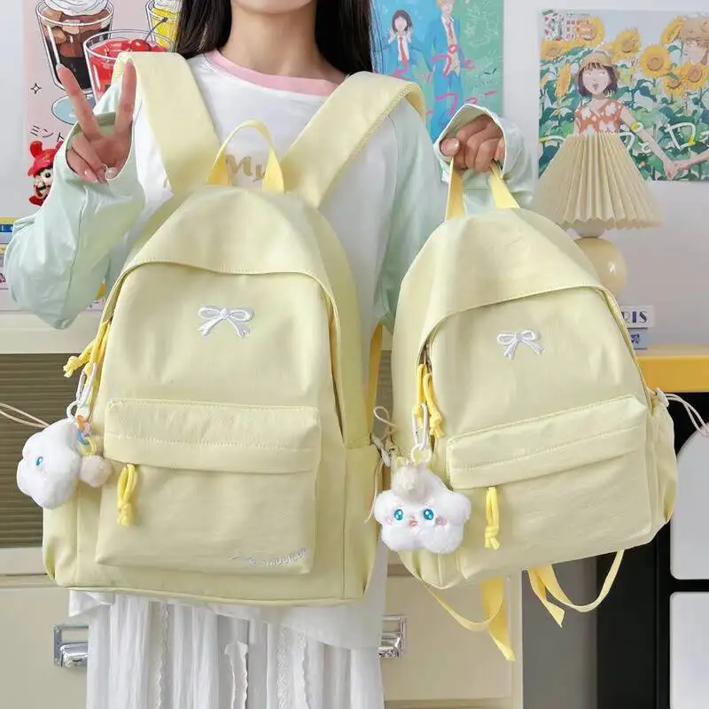 Nueva y elegante mochila bordada de estilo coreano japonés, bonita mochila escolar informal para niñas y estudiantes, bolsa de viaje para ir al trabajo diario