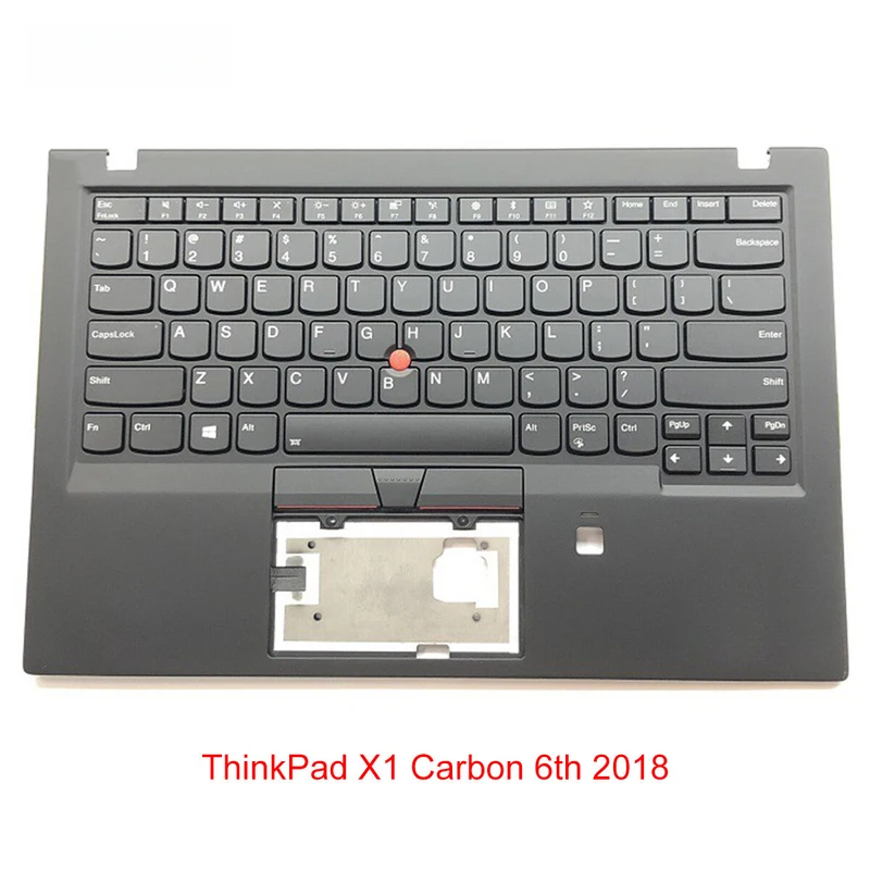 A+New for Lenovo ThinkPad X1 Carbon 6th 2018 Gen Palmrest Upper Case Keyboard 01YR573