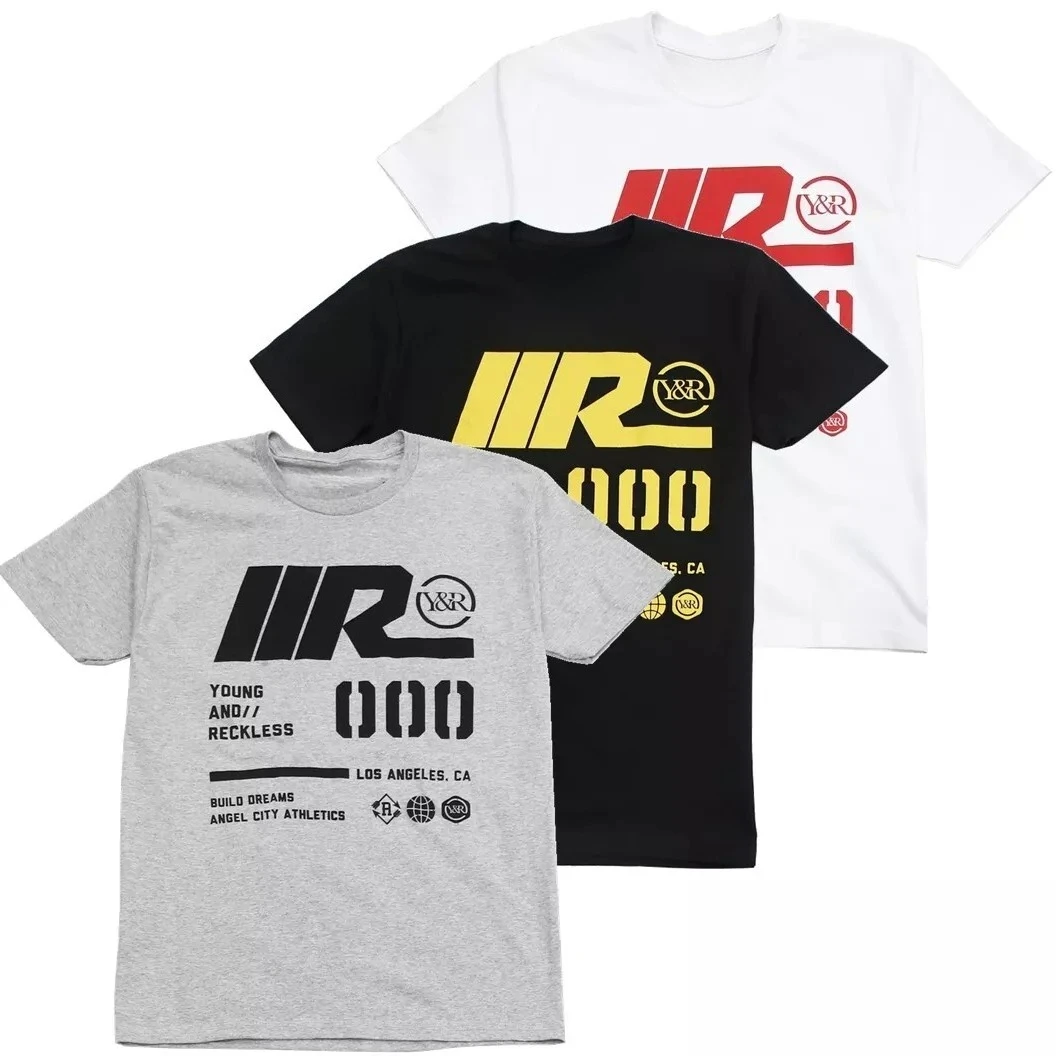 

Young & Reckless Men's Racing 000 Y & R Logo Graphic Tee T-Shirt High-end Luxury Is for Both Men and Women Top Y2k