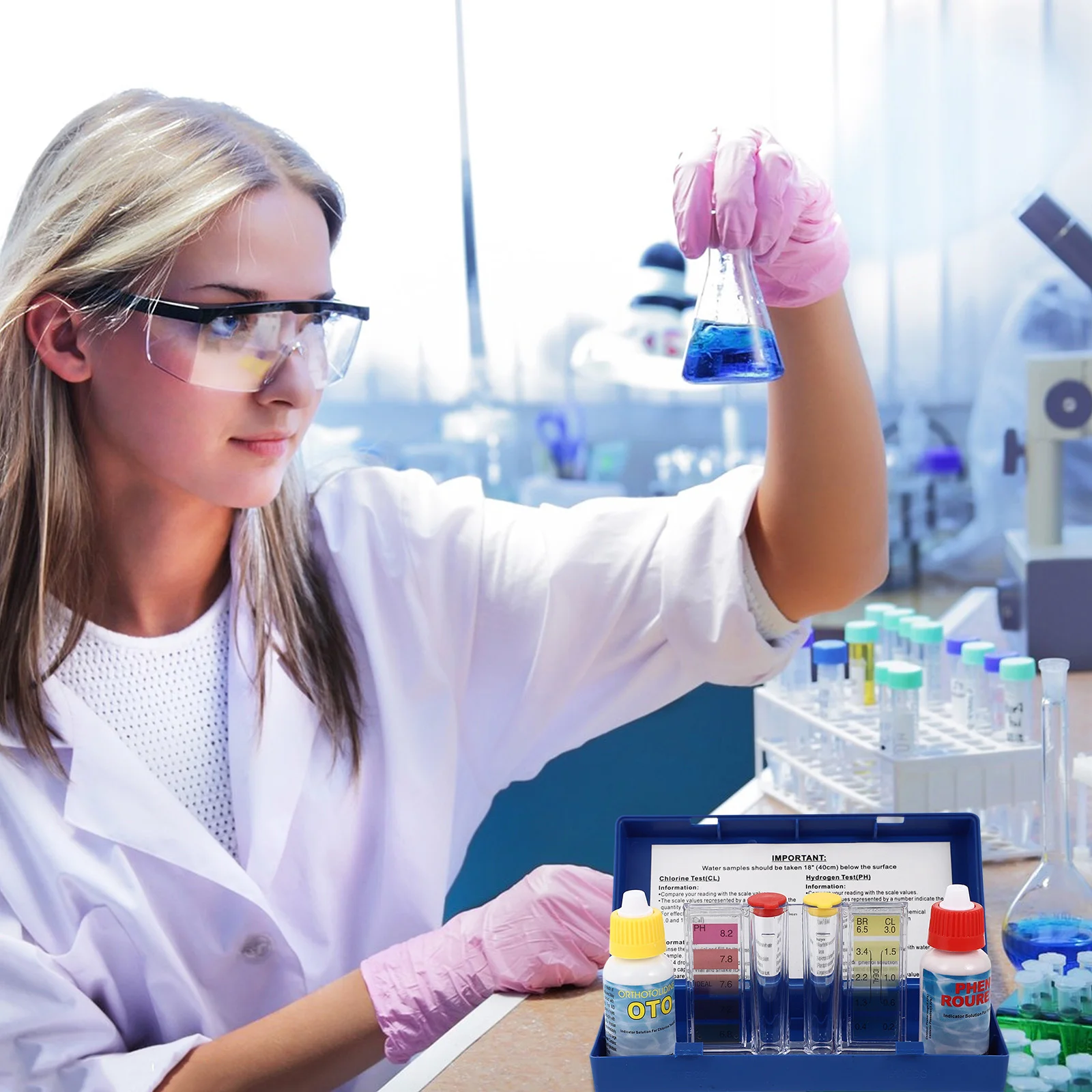 

1Set Swimming Pool Water Quality Tester PH High Definition Pool Test Kit Spa Testing Tool PH