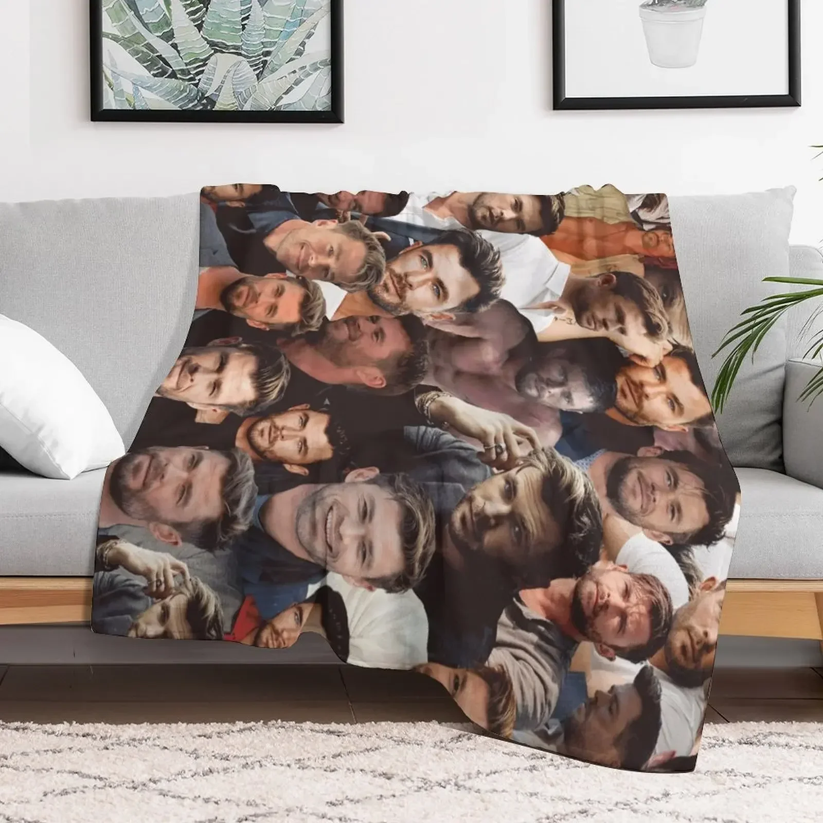 

Chris Hemsworth photo collage Throw Blanket Weighted Sofa Stuffeds Plush Blankets