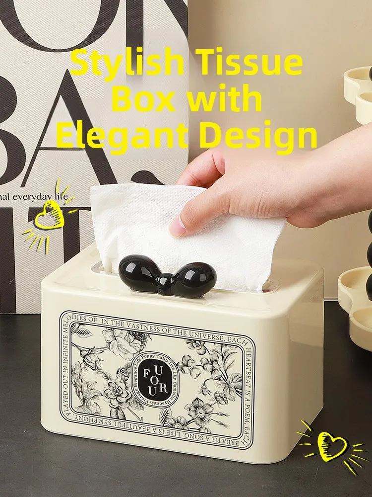 

Элитная коробка для салфеток для гостиной, креативная, милая, художественная, премиум-класса, для украшения чайного столика, прямоугольная, с декоративной веревкой.