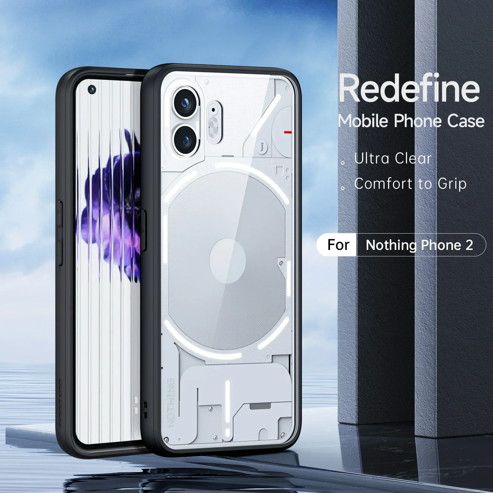 For Nothing Phone 2 Case Mobile Phone Cover Anti-Fingerprint&Fade Frosted Feel Slim Sleek Protecting Cover Phone Case