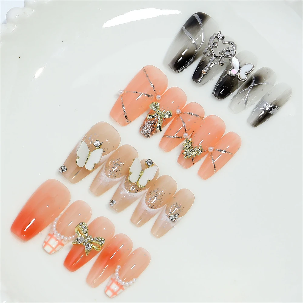 Nail Decoration Not Easily Broken Multiple Styles Weight 9.5g Material Alloy Nail Stickers Nail Enhancement Flat Back Base