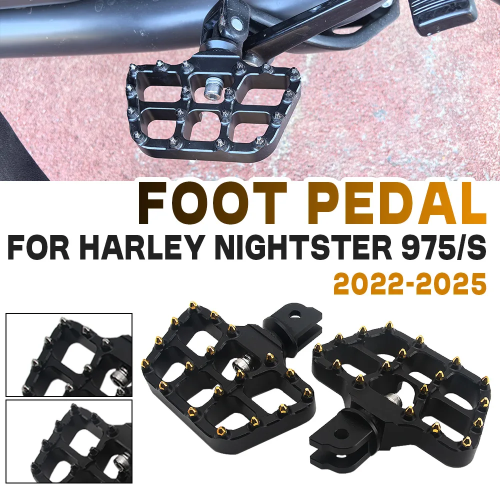 

Аксессуары для мотоциклов, новые противоскользящие подножки, передняя вращающаяся подставка для ног, подножка водителя для Harley Nightster 975 975S 2022+