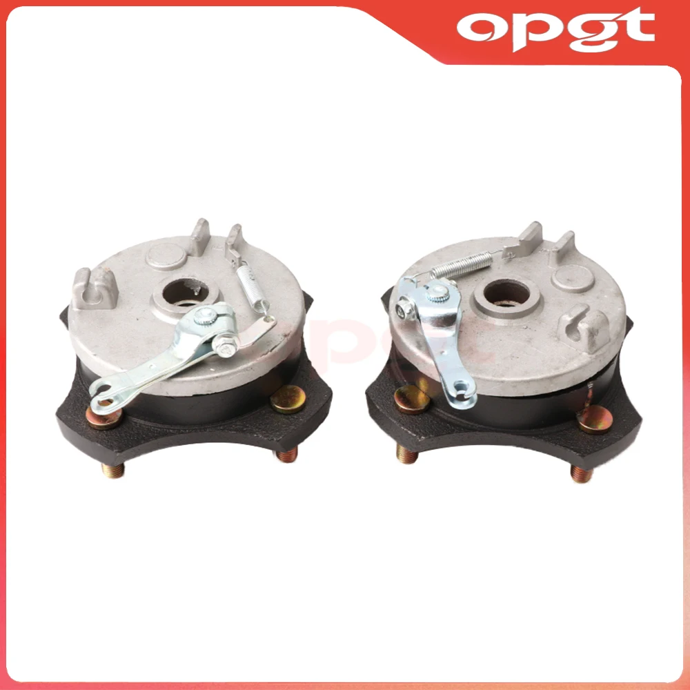 OPGT 110mm M10*4 Stud Left/Right Brake Drum Wheel Hub With Cover For 110cc 125cc 150cc Electric ATV Go Kart UTV Buggy Quad Bike