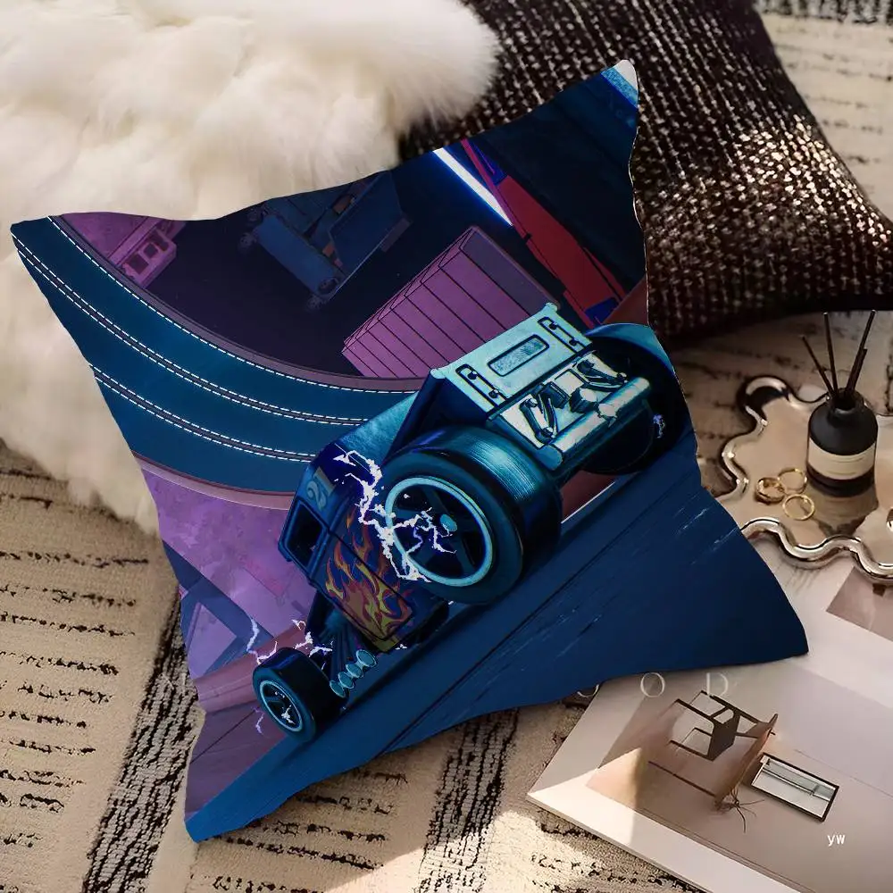 Game H-Hot W-Wheels Personalized picture text home decorative pillows Household Gifts 45x45cm